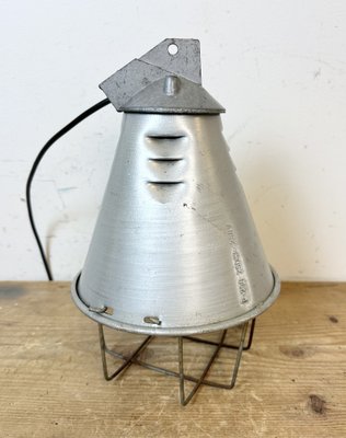 Grey Industrial Aluminium Cage Pendant Lamp, 1970s-CGF-1746393