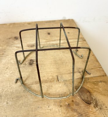 Grey Industrial Aluminium Cage Pendant Lamp, 1970s-CGF-1746393