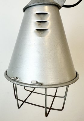 Grey Industrial Aluminium Cage Pendant Lamp, 1970s-CGF-1746393