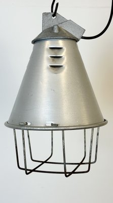 Grey Industrial Aluminium Cage Pendant Lamp, 1970s-CGF-1746393