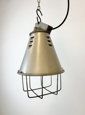 Grey Industrial Aluminium Cage Pendant Lamp, 1970s-CGF-1746393