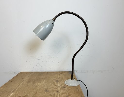 Grey Industrial Gooseneck Table Lamp from Philips, 1960s-CGF-1792233