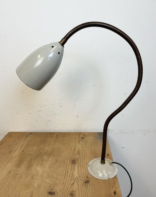 Grey Industrial Gooseneck Table Lamp from Philips, 1960s-CGF-1792233