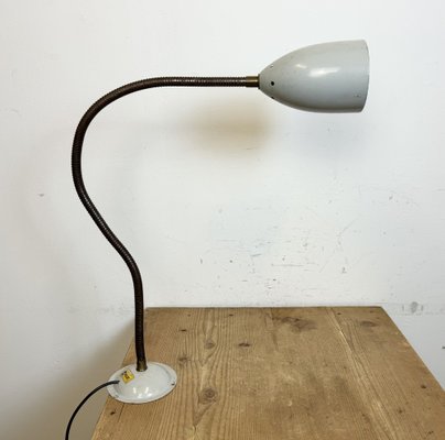 Grey Industrial Gooseneck Table Lamp from Philips, 1960s-CGF-1792233