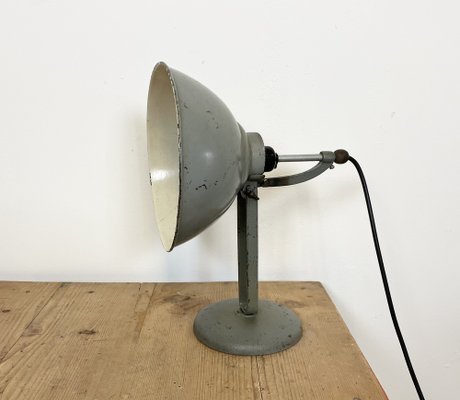 Grey Industrial Table Lamp, 1970s-CGF-1373684