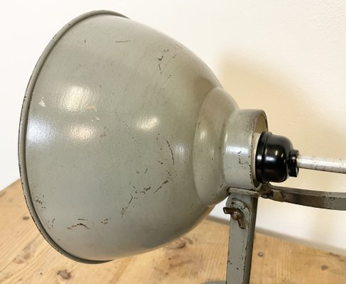 Grey Industrial Table Lamp, 1970s-CGF-1373684