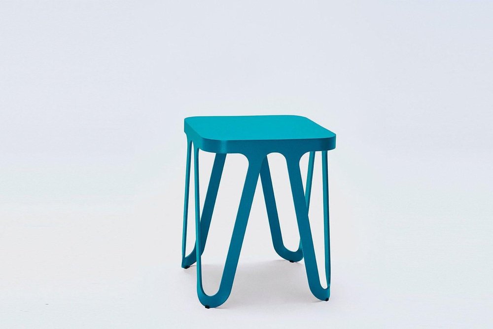 Grey Loop Stool by Sebastian Scherer