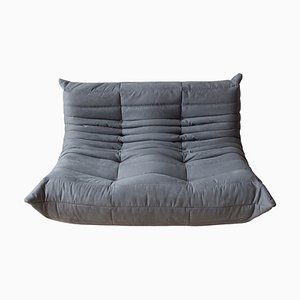 Grey Microfiber Togo 2-Seat Sofa by Michel Ducaroy for Ligne Roset-IXA-1104655