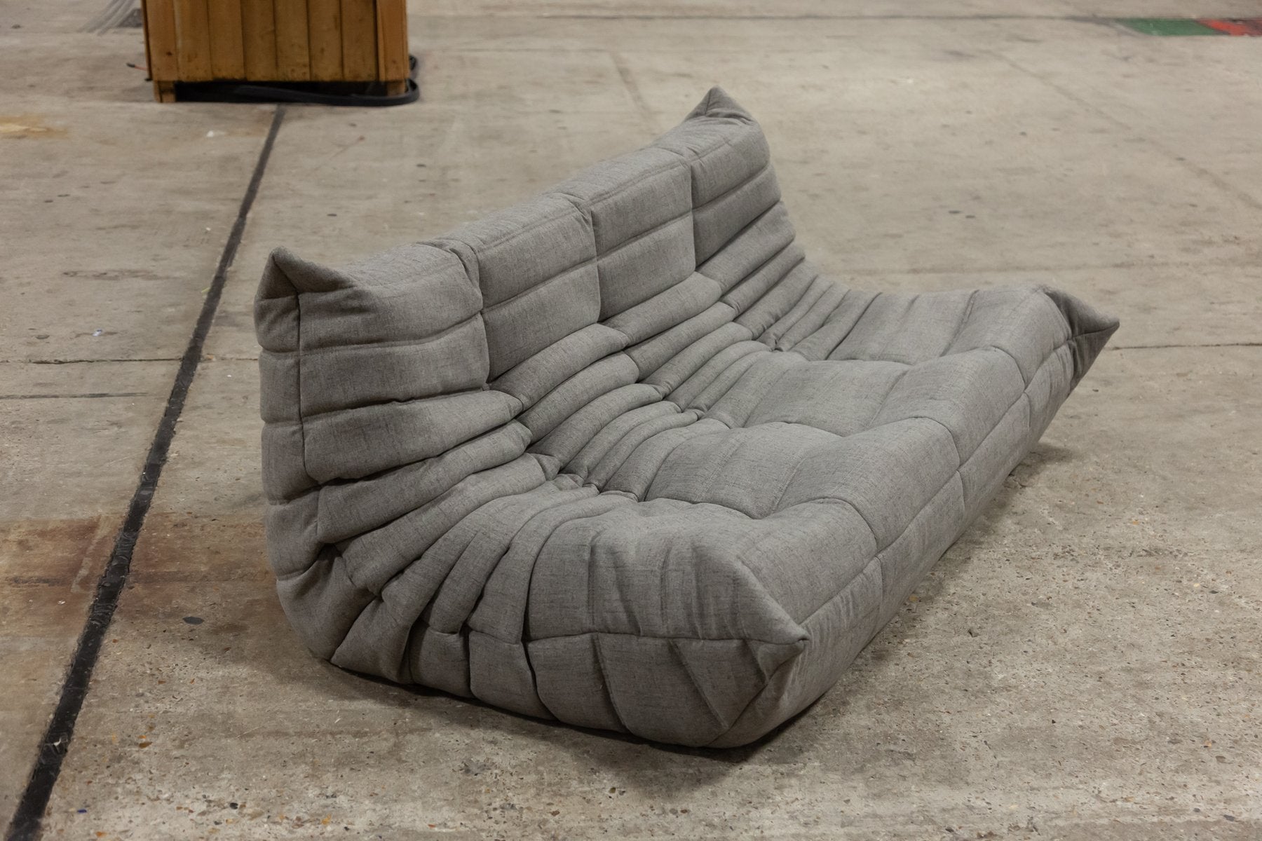 Grey Microfiber Togo 3-Seat Sofa by Michel Ducaroy for Ligne Roset