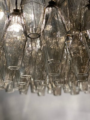 Grey Murano Glass Poliedri Chandeliers in the Style of Carlo Scarpa, Set of 2-MBH-1032495