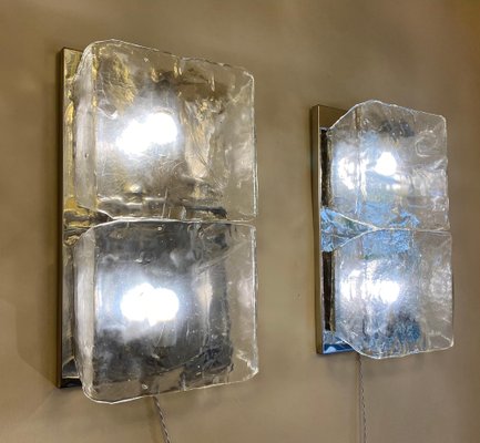 Grey Murano Wall Lights by Aureliano Toso, 1970s, Set of 2-MBH-1343113