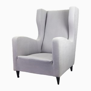 Grey Oak Armchair, 1950s-LMR-1816626