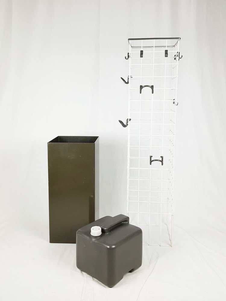 Grey Plastic & White Metal Freestanding 4788 Clothes Stand by Anna Castelli Ferrieri for Kartell, 1980s