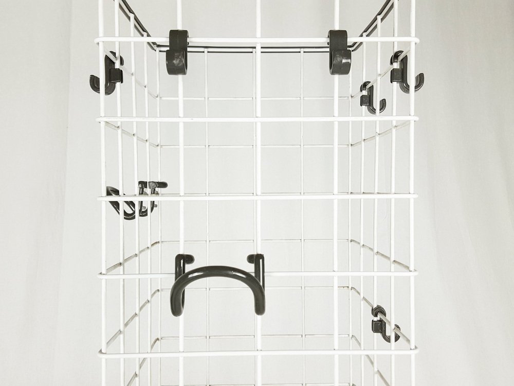 Grey Plastic & White Metal Freestanding 4788 Clothes Stand by Anna Castelli Ferrieri for Kartell, 1980s