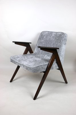 Grey Silver Bunny Armchair by Józef Chierowski, 1970s-UJQ-1057302