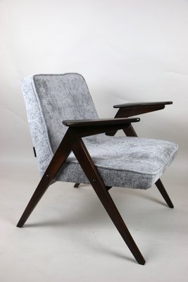 Grey Silver Bunny Armchair by Józef Chierowski, 1970s-UJQ-1057302