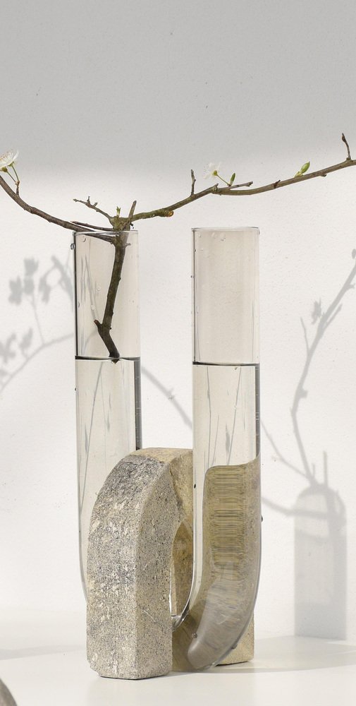 Grey-Smoked Cochlea Della Consapevolezza Soils Edition Vase by Coki Barbieri