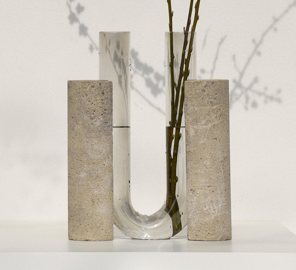 Grey-Smoked Cochlea Dello Sviluppo Soils Edition Vase by Coki Barbieri