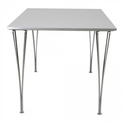 Grey Square Table by Piet Hein for Fritz Hansen, 1990s-MTD-1400259