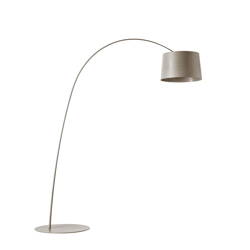 Twiggy - Composite Material Arc floor Lamp With Metal Base by Foscarini #Greige