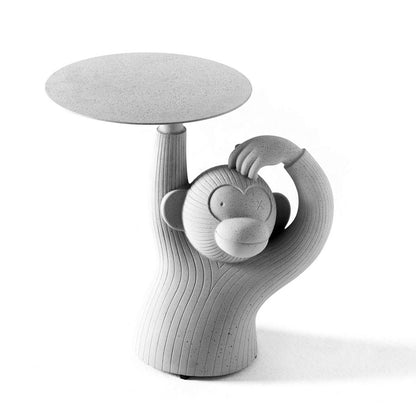 Round Concrete Side Table Monkey by Bd Barcelona Design #Grey