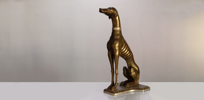 Greyhound Dog Sculpture, Italy, 1900s-JJT-853588