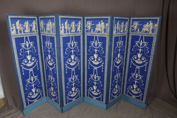 Grisaille Screen with Blue Background-WSV-1328456