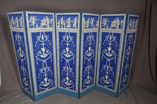 Grisaille Screen with Blue Background-WSV-1328456