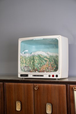 Grundig Television with Luminous Artisan Nativity Scene, 1950s-KNM-976329