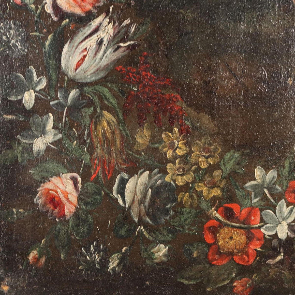 Guardian Angel in Flower Garland, Oil on Canvas