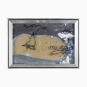 Guelfo Bianchini, Fantastic Animals, Original Mixed Media, 1970s, Framed-ZCI-1416579