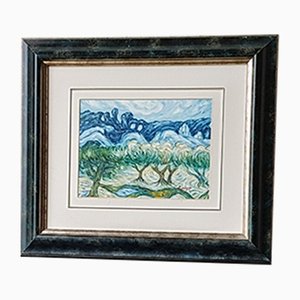 Guelong, Expressionist Landscape Painting, Oil on Canvas, Framed-PTH-1347964