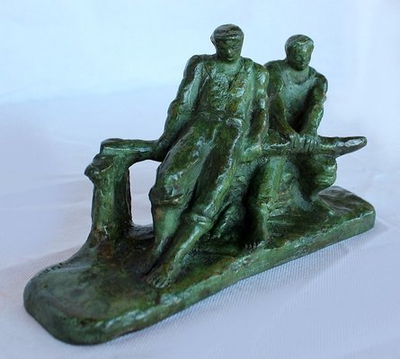 Gufko, Two Fishermen at the Helm, 1900, Bronze-RVK-1080464