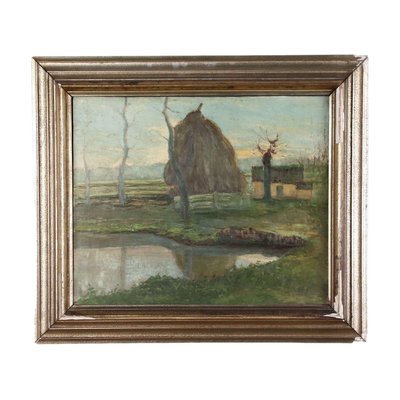 Guglielmo Zocchi, Landscape Painting, Oil on Panel, Framed-VMM-1291339