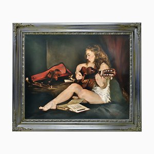 Guitar - Francesca Strino - Oil on Canvas - Italy-YUW-912582