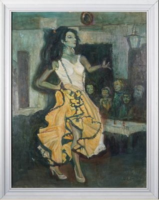 Gustav Köhler, Flamenco Dancer, 1920s, Oil on Panel-QOR-2023590