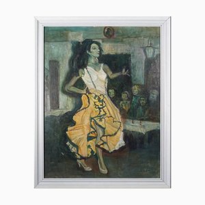 Gustav Köhler, Flamenco Dancer, 1920s, Oil on Panel-QOR-2023590