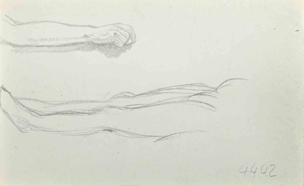 Gustave Bourgogne, The Anatomical Sketches, Pencil Drawing, Mid 20th Century