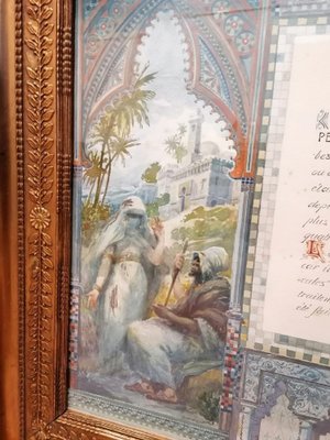 Gustave Clarence Boulanger, Algerian Figures, 1800s, Watercolor, Framed-OZS-1396916