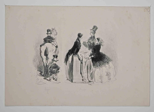 Gustave Doré, Ménagerie Parisienne, Lithograph, 1854