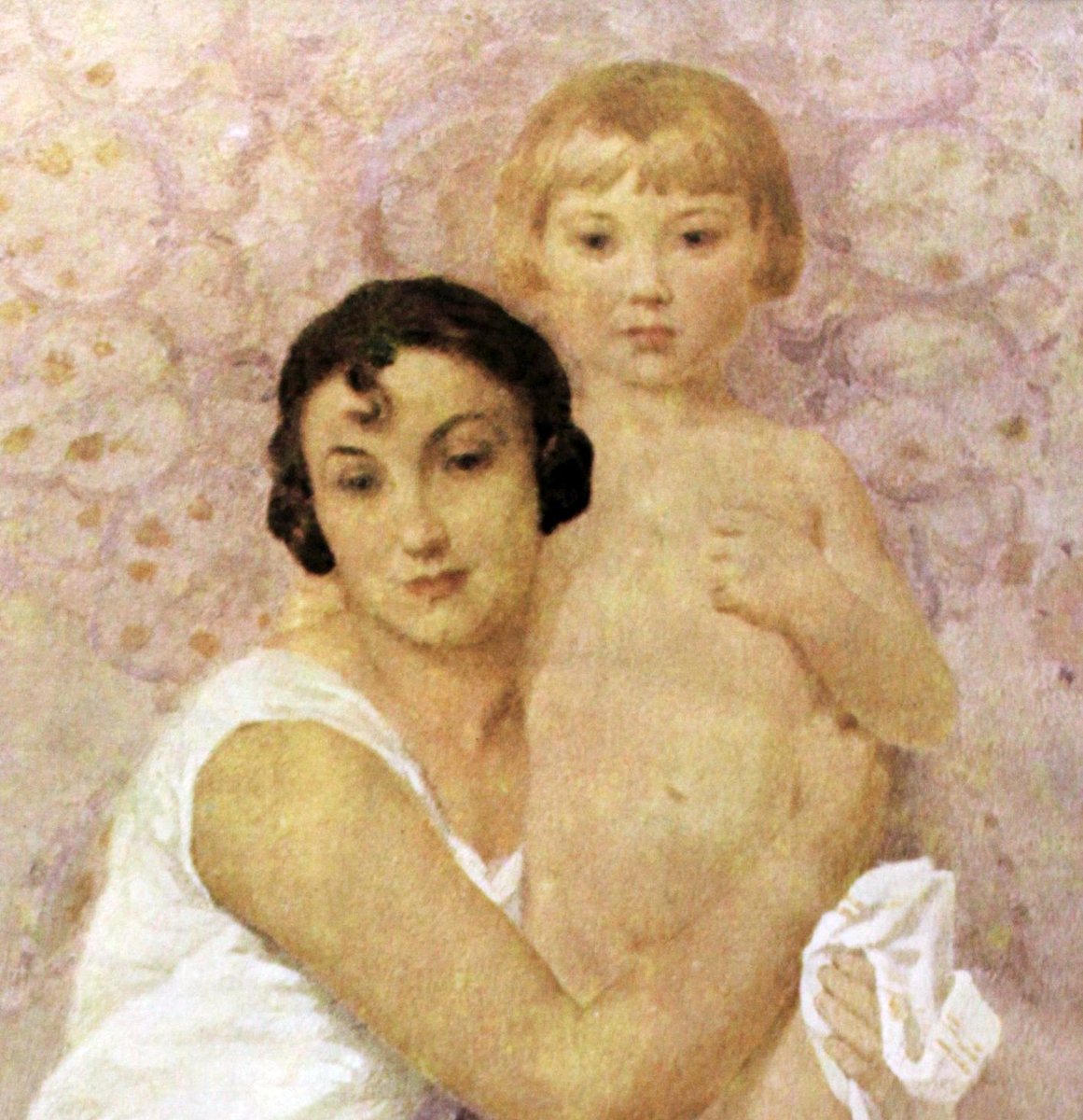 Gustave Lorain, The Mother and the Child, 1930, Lithograph