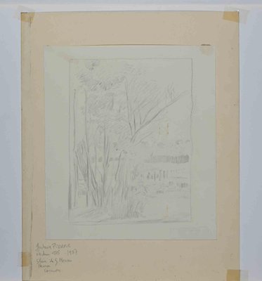 Gustave Pierre, Garden, Original Drawing, Early 20th-Century-ZCI-1260075