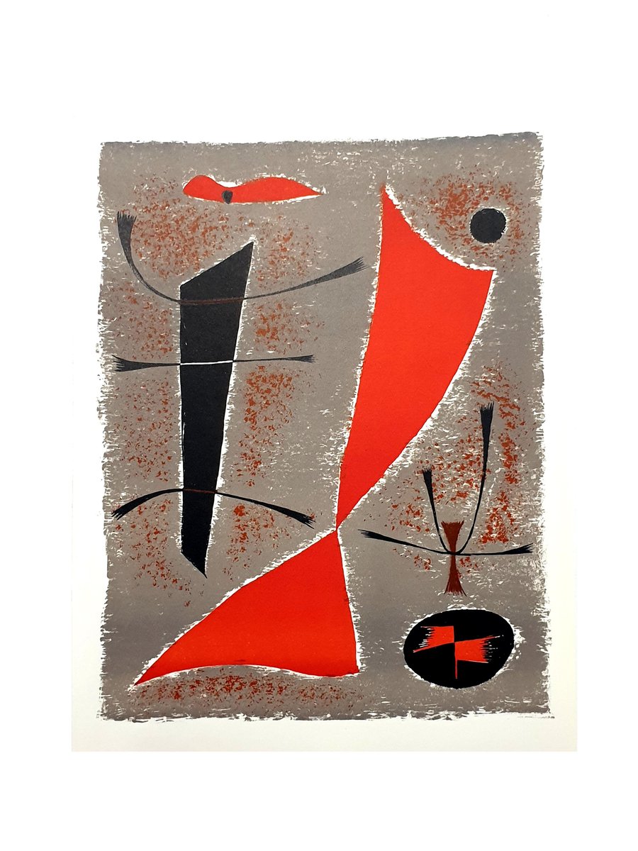 Gustave Singier - Abstract Fish - Original Lithograph 1955