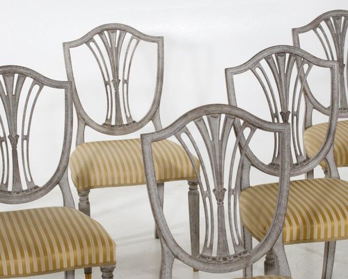 Gustavian Style Dining Chairs, Early 20th Century, Set of 6-SA-1441072