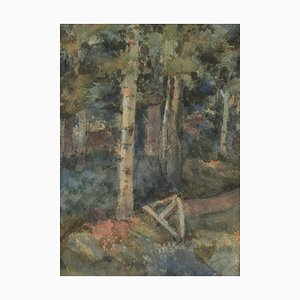 Gustavs Šķilters, At the Broken Cross, 1910, Watercolor on Paper, Framed-WMV-1369887