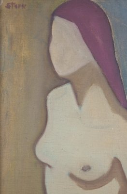 Gustl Stark, Small Nude, 1946, Oil on Canvas-TPH-1646456