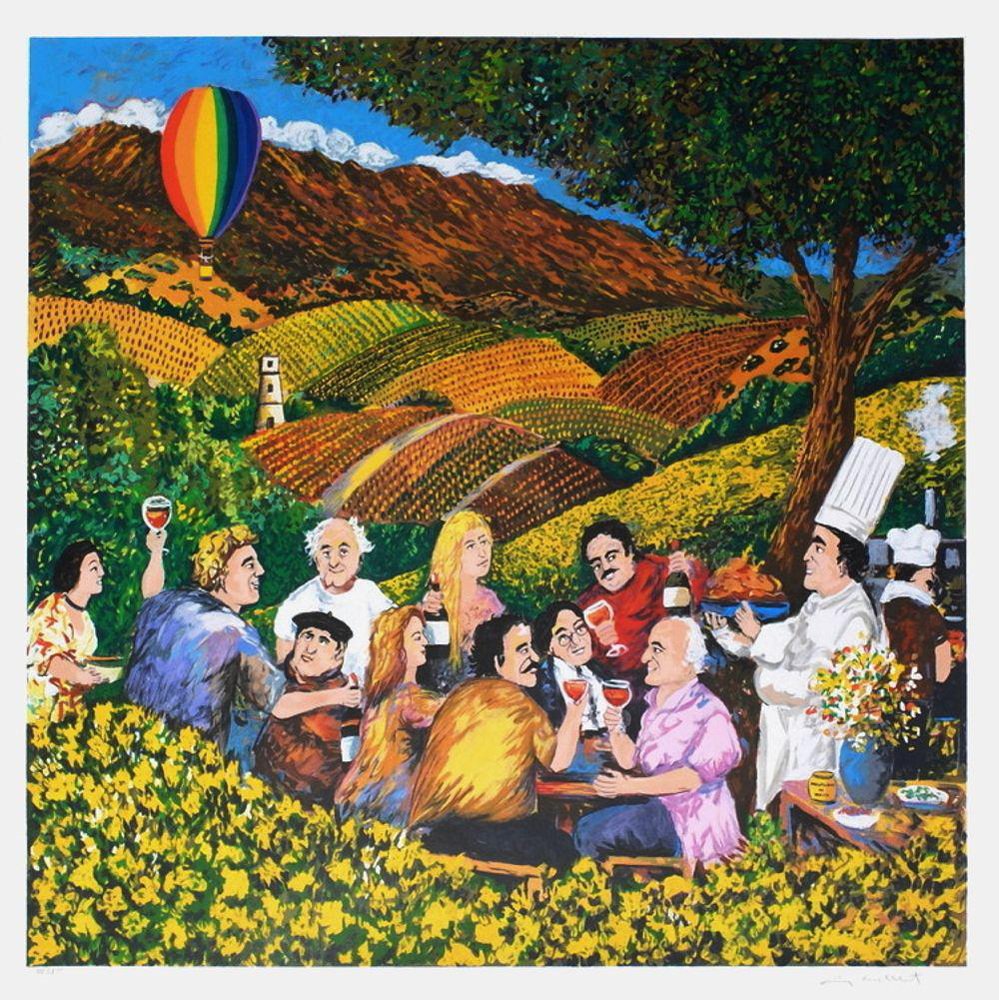 Guy BUFFET, Napa Valley Mustard Festival, 2001, screenprint on wove paper