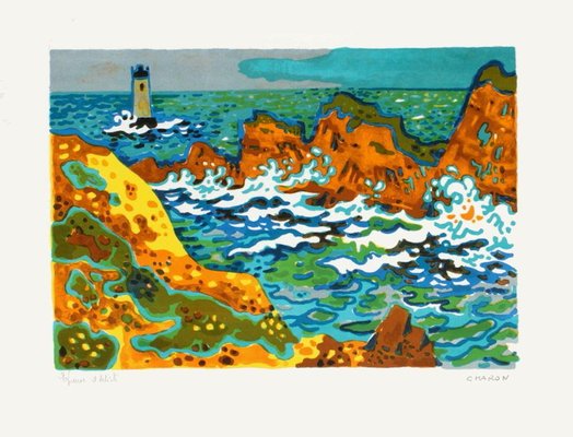 Guy Charon, Le phare, 1965, Lithograph-FMZ-1139601