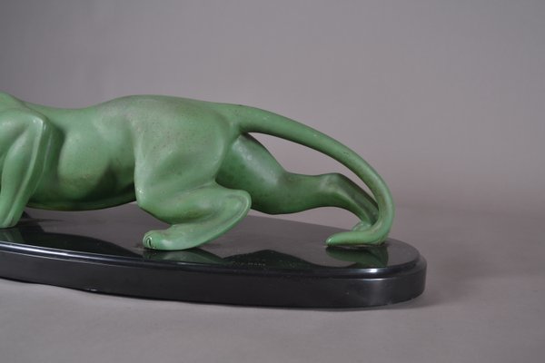 Guy Debe, Large Art Deco Panther Sculpture, 1930s, Metal-AVH-2016413