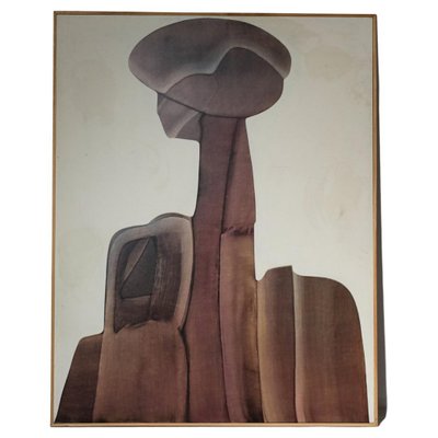 Guy Dessauges, Abstract Composition, 1970s, Oil on Panel, Framed-YU-1133295